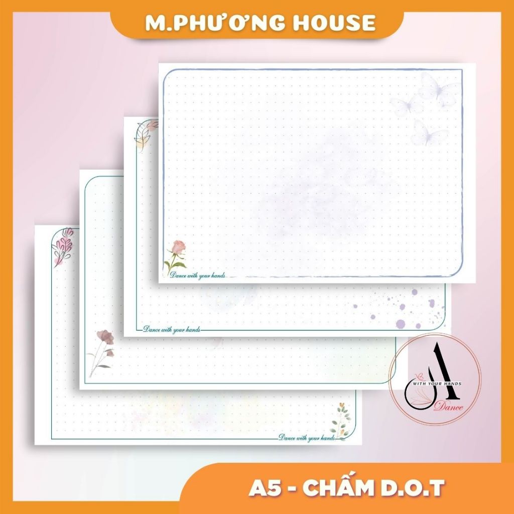 Sổ luyện chữ đẹp A4 - Calligraphy - chấm D.O.T