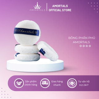 Set 2 mút trang điểm amortals đánh phấn phủ cao cấp chuyên dụng không ăn phấn và thân thiện với da