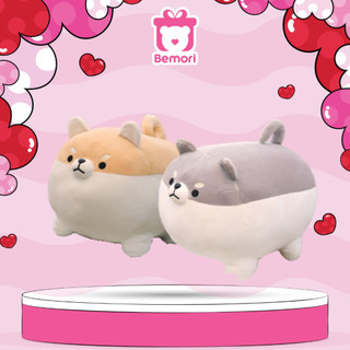 Gấu bông chó corgi béo tròn mềm mịn, gối ôm chó nhồi bông corgi béo cao cấp - bemori.official