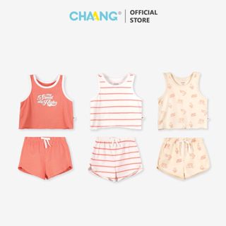 [CHAANG 3M-5Y] Bộ quần áo ba lỗ croptop dáng ôm cho bé gái Olympia Chaang