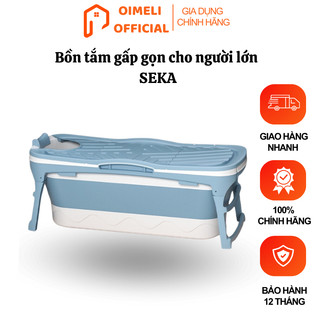 Bồn tắm gấp gọn cho người lớn SEKA chất liệu nhựa PP và hạt nhựa TPE, có thể làm bể bơi, bảo hành chính hãng