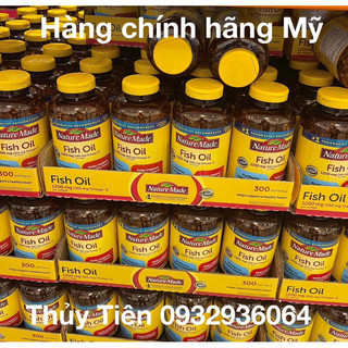 Dầu cá nature made fish oil 1200mg 300 viên date 1/2027