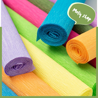   Siêu Rẻ 171 _Cuộn Giấy Nhún Giấy Nhăn Làm Hoa Nhiều Màu Sắc Kích Thước 50cmx2,5m_Shop Mely 