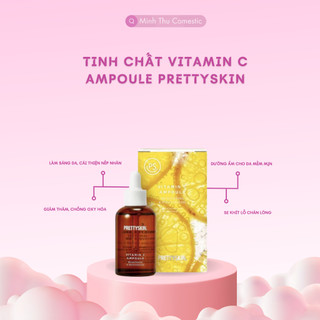 Tinh Chất Dưỡng Trắng Da Vitamin C Ampoule PRETTYSKIN, Dưỡng Ẩm, Xóa Mờ Nếp Nhăn Hàn Quốc 50ml