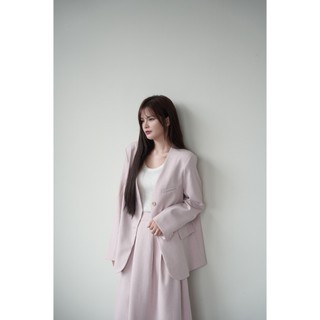 Set blazer và chân váy dáng dài ALEIN thiết kế cotton Hàn cao cấp tiểu thư Hàn quốc by Serene