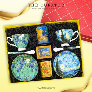 Van Gogh's masterpieces gift set | Quà tặng nghệ thuật | Quà độc đáo | Quà tặng cao cấp | Quà tặng nến thơm và tách