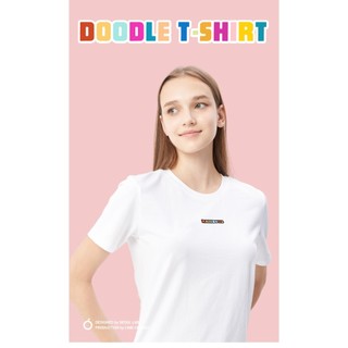 Áo thun nữ lime orange hình in cổ tròn - doodle t-shirt - lo23161161