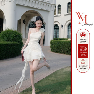 YM Concept Đầm Lệch Vai Bèo Tầng Tua Rua - D0859