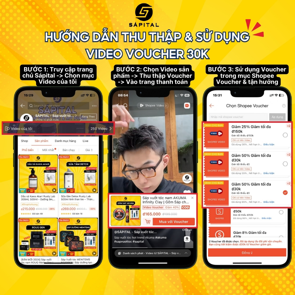 Cây massage đầu 5 ngón giảm stress, giúp thư giãn