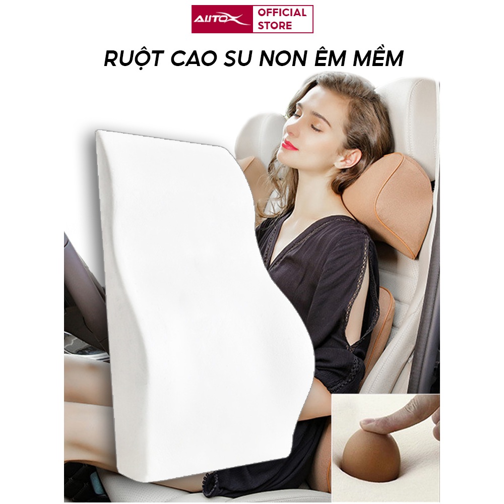 Gối tựa đầu ô tô cao su non AutoX êm mềm thoải mái giảm đau mỏi cổ vai gáy | BigBuy360 - bigbuy360.vn