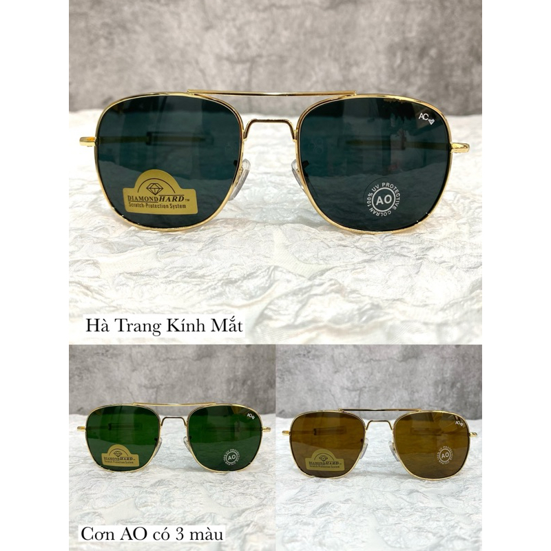 kính râm nam phi công Cơn AO mái chèo,tròng thủy tinh,chống nắng bảo vệ mắt tốt, chống tia UV.