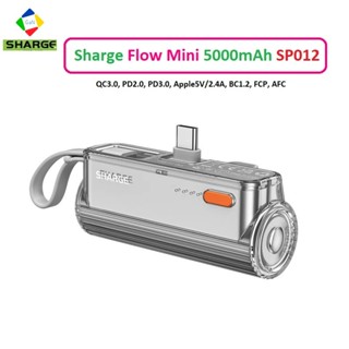 Pin Sạc Dự Phòng Sharge (Shargeek) Flow Mini 2.0 5000mAh SP012 | Tích hợp chân cắm C-C và C-L | QC3.0, PD2.0, PD3.0
