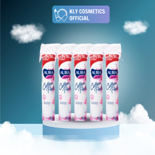 Combo 5 bông tẩy trang Aura 150 miếng