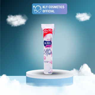 Bông tẩy trang Aura Beauty Nga 100% cotton thiên nhiên 120+30 miếng