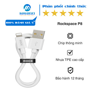 Dây cáp sạc nhanh cho iphone Rockspace P8 ổn định không nóng máy dài 1m Hàng chính hãng bảo hành 12 tháng