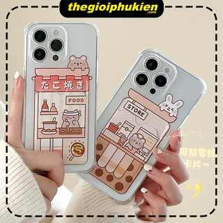 Ốp lưng iphone trong túi đựng thẻ ảnh Gấu đầu bếp 7/7plus/8/8plus/xs/11/12/13/14/15/pro/max/plus/promax - ct2024