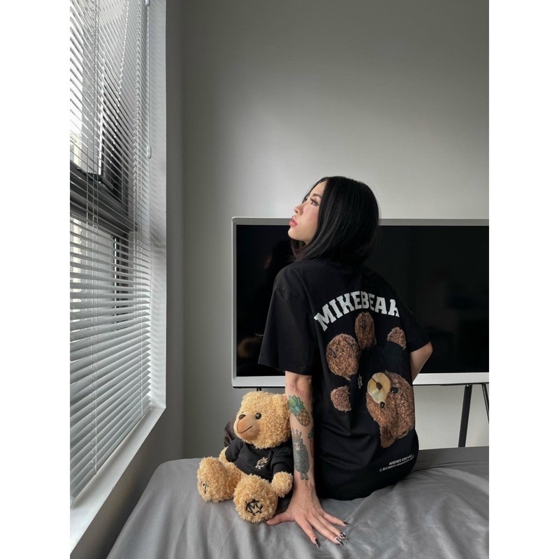 Áo thun Mikenco Mikebear nam nữ in hình 5D, áo phông unisex mikenco gấu tay lỡ - Tí Chuột Studio