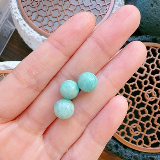 BA Hạt lẻ xỏ vòng đá Amazonite, handmade, macrame, đá thiên nhiên