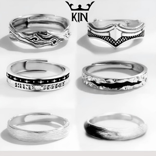 Nhẫn Titan Thời Trang Nam Nữ – Nhẫn Hở Bằng Thép Màu Bạc Cá Tính Basic Phong Cách HipHop Hàn Quốc – Kin Accessories