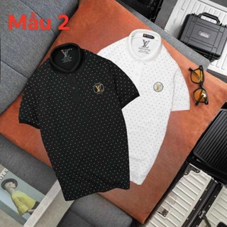 Áo thun nam có cổ phối chấm bi mẫu mới cực đẹp AXK056