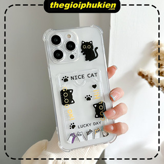 Ốp lưng iphone trong túi đựng thẻ ảnh Nice cat 7/7plus/8/8plus/xs/11/12/13/14/15/pro/max/plus/promax - ct2025