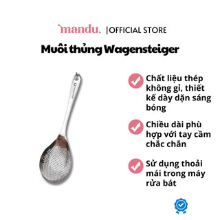 Muôi thủng inox 304 Wagensteiger, thìa lỗ vớt đồ ăn tiện lợi, cao cấp, dày dặn, bền đẹp