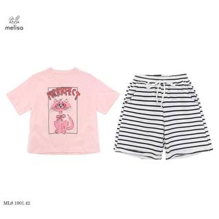 Bộ MLS Mèo quần kẻ