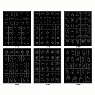 Sticker dán móng khung rỗng dặm ombre - Sticker đen dặm omber nail nhiều họa tiết