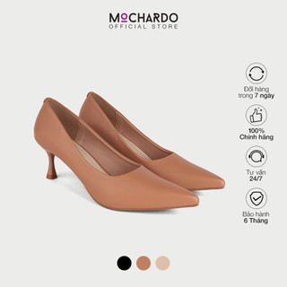 Giày Cao Gót Nhọn Công Sở MOCHARDO PA-01 7cm Da Trơn Mũi Nhọn Đơn Giản -  Hàng chính hãng