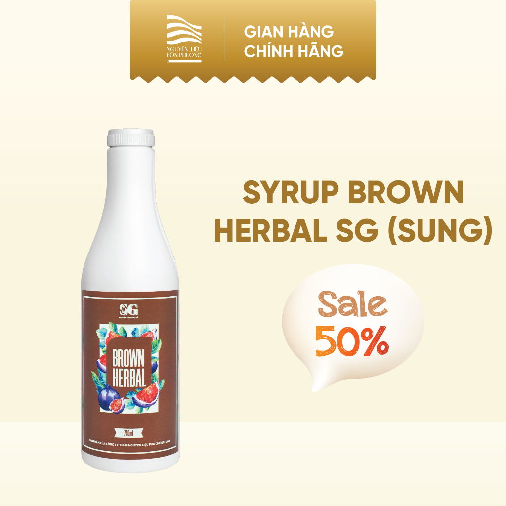 [GIẢM GIÁ 50%] Siro Sung Mỹ Thảo Mộc - Syrup Brown Herbal pha trà trái cây cực ngon