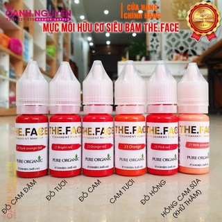 MỰC PHUN MÔI hữu cơ THE.FACE (Công thức từ Đức) - Siêu Bám, Tự Nhiên, Không Xỉn, Độ bền 3 - 7 năm