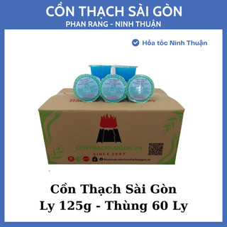 Cồn thạch nấu lẩu ly to 125gr, kho Phan Rang, Ninh Thuận - Cồn thạch Sài Gòn cho các quán ăn, quán nhậu, thùng 60 ly