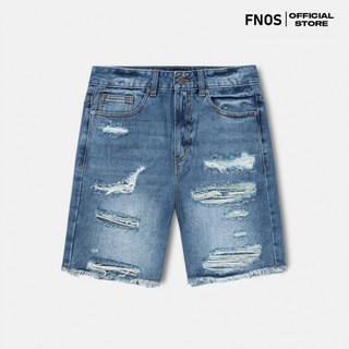 Quần Short Jeans Nam FNOS Streetwear DISTRESSED DENIM SHORTS Màu Xanh Rách SJ20 - Local Brand Chính Hãng