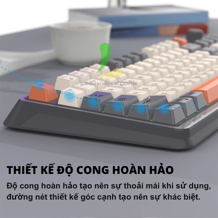 Bàn Phím Giả Cơ HOSAN Xunfox K94 Kết Nối 3 Chế Độ Linh Hoạt Cùng 19 Phím Antighost Tiện Dụng | BigBuy360 - bigbuy360.vn