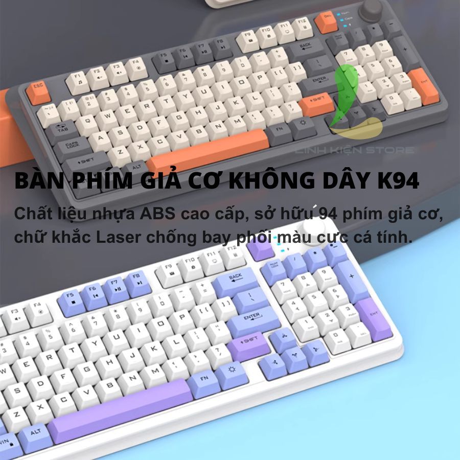 Bàn Phím Giả Cơ HOSAN Xunfox K94 Kết Nối 3 Chế Độ Linh Hoạt Cùng 19 Phím Antighost Tiện Dụng | BigBuy360 - bigbuy360.vn