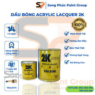  Dầu Bóng 2K Vàng Bộ 1Kg ( KHÔNG NGÃ VÀNG )