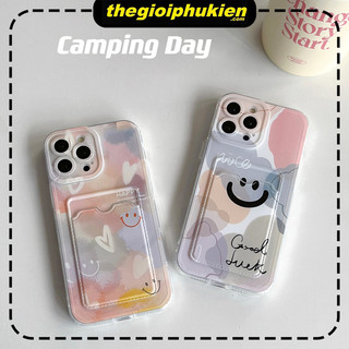 Ốp lưng iphone trong túi đựng thẻ ảnh mặt cười goodluck 7/7plus/8/8plus/xs/11/12/13/14/15/pro/max/plus/promax - ct2002