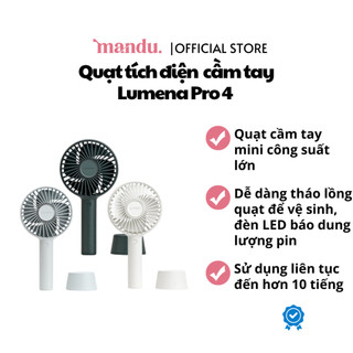 Quạt mini để bàn LUMENA PRO 4, quạt cầm tay mini sạc điện có dây đeo pin dung lượng lớn