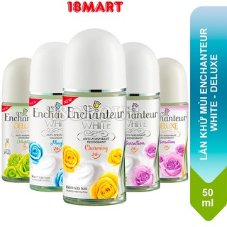 Lăn khử mùi trắng da enchanteur white - deluxe 50ml