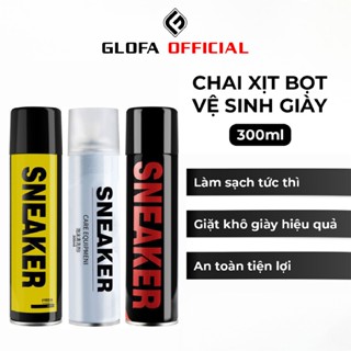 Chai Xịt Giày GLOFA  - Vệ Sinh Giày Sneaker Bọt Tuyết, Bình Sịt Làm Sạch Giày Cao Cấp, Lọ Dung Dịch Giặt Khô Giày