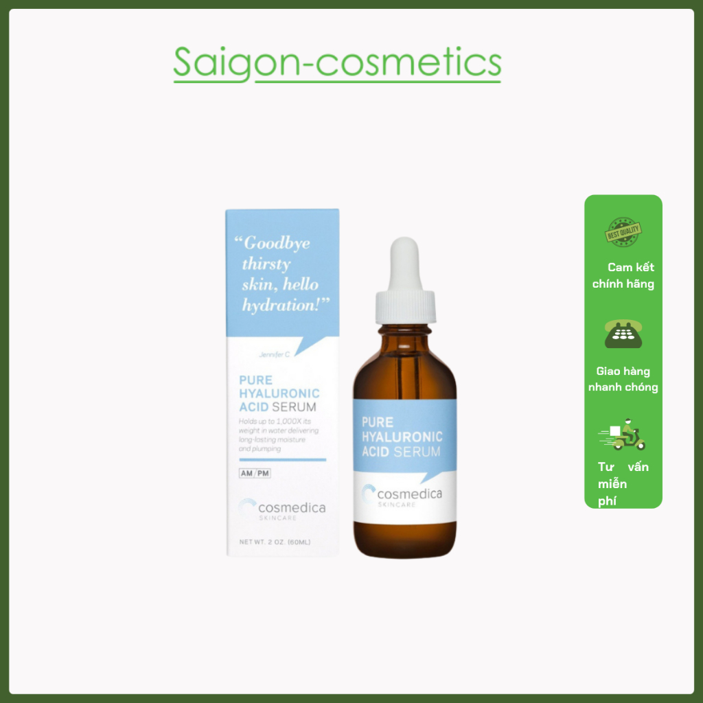 Tinh Chất Dưỡng Ẩm Cosmedica Pure Hyaluronic Acid Serum (60ml)