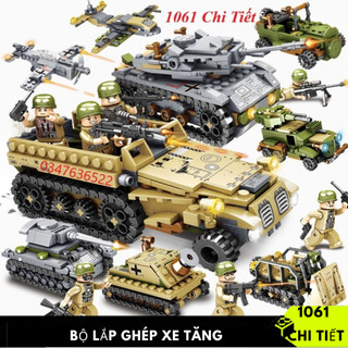 [1126 CHI TIẾT] BỘ ĐỒ CHƠI XẾP HÌNH XE TĂNG, XE BỌC THÉP, Lắp Ráp Xe Chiến Đấu Quân Đội – 27 Tạo Hình