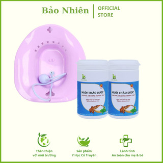 [COMBO XÔNG PHỤ KHOA] Muối thảo dược Bảo Nhiên xông hơ phụ khoa + 1 chậu xông