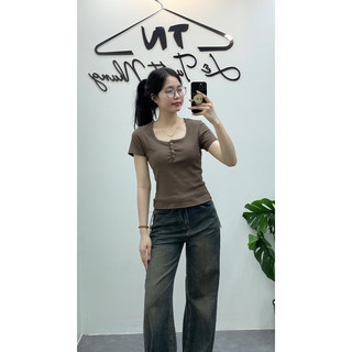 Áo phông cổ vuông cúc WG.WE