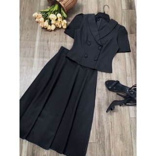 Set công sở hàng hiệu 2 lớp có túi may kỹ