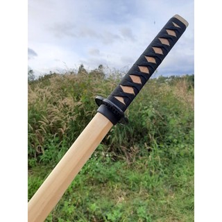 Thanh gỗ bokken luyện tập nguyên khối tay cầm quấn vải - Baystore