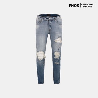 Fnos | quần skinny jeans biker blue wash - nz37