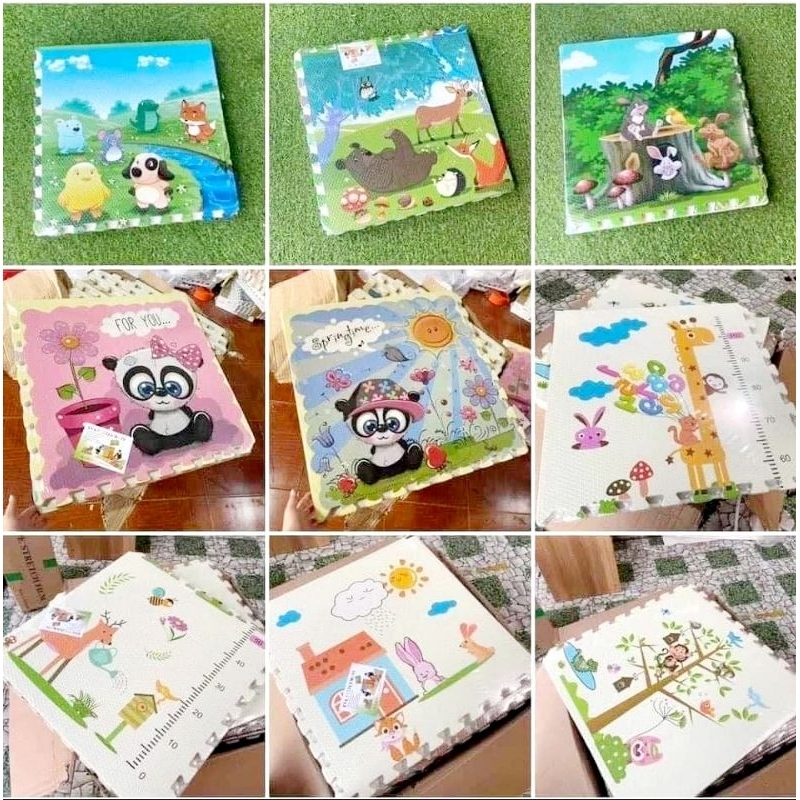 Thảm xốp ghép sàn 4 miếng kích thước 60x60x1cm/miếng