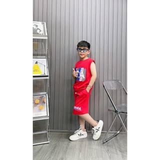 Đồ bộ bé trai sn chất thun cotton 100% usa đỏ bt080
