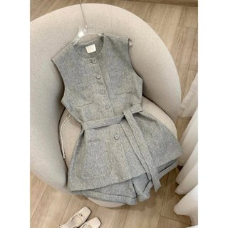 Quần Áo Bigsize Nữ Mập Fashion Set Bộ Bigszie Kina Xám Thiết Kế Thanh Lịch Trẻ Trung Đi Chơi Đi Làm Đều Xinh SE0015